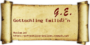 Gottschling Emilián névjegykártya
